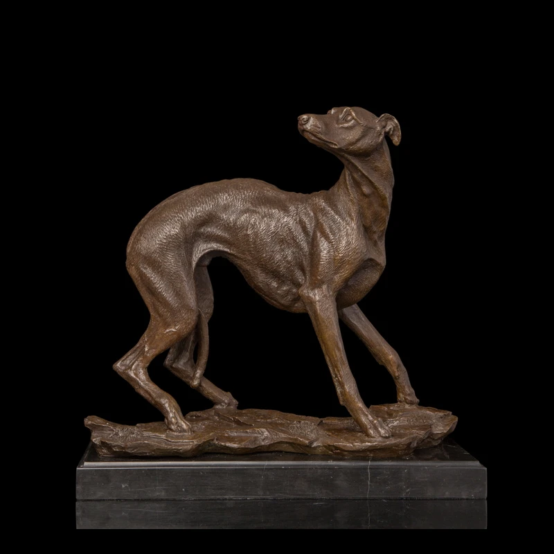 

Arts Crafts Copper High Quality Bronze sculpture Zodiac Dog Statue Home Decoration Pet Dog Figurine Gifts