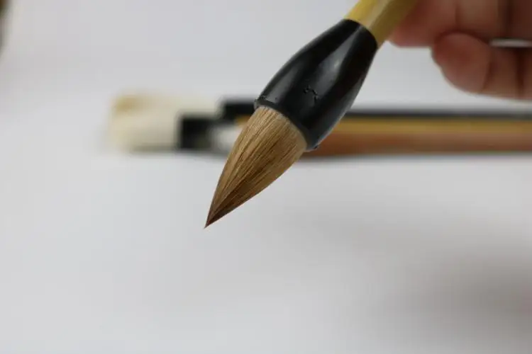 Передовые мягкие шерстяные и фиолетовые кроличьи волосы Китайская каллиграфия кисти ручка-кисть для письма набор кисть для китайской живописи