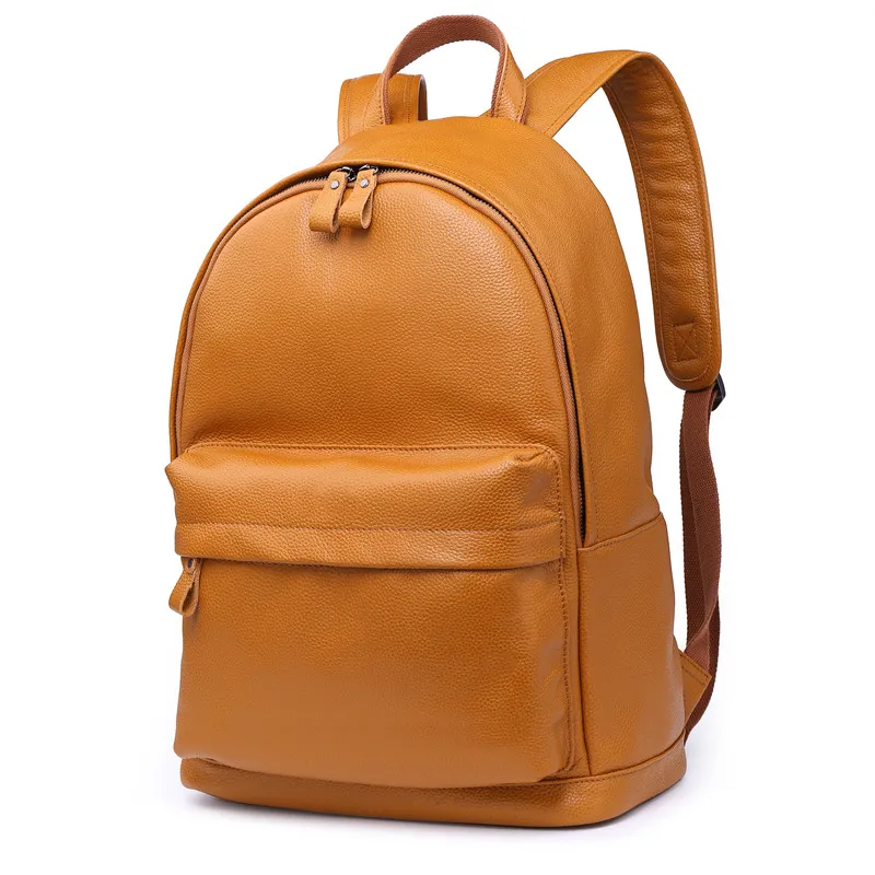 Nesitu Высокое качество Большой коричневый черный из натуральной кожи 1" ноутбук женские и мужские рюкзаки женские мужские дорожные сумки M80586