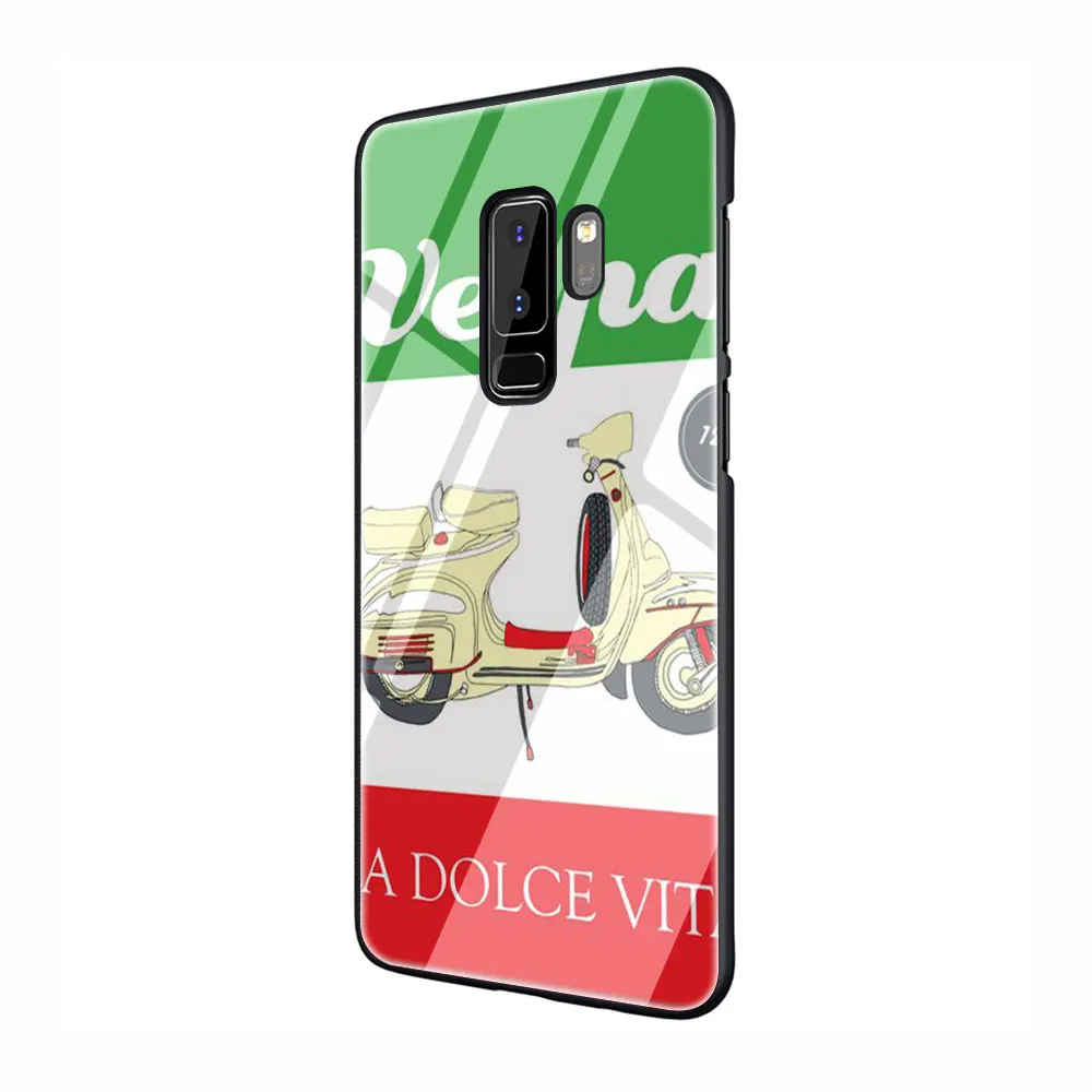 Vespa скутер закаленное Стекло чехол для телефона чехол для Galaxy S7 край S8 9 10 Plus, Note 8, 9, 10, A10 20 30 40 50 60 70 - Цвет: G6