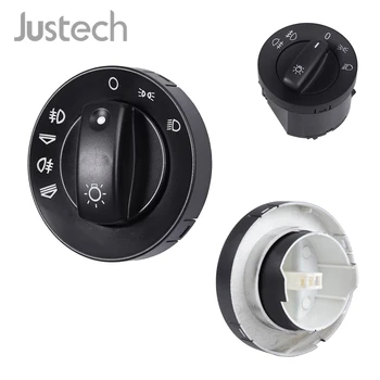 

Justech New Black Repair Kit Light Switch Headlight knob 8E0941531 For Audi A4 8E B6 B7 2000-2007 Fit Fog Car Light Lamp Switch