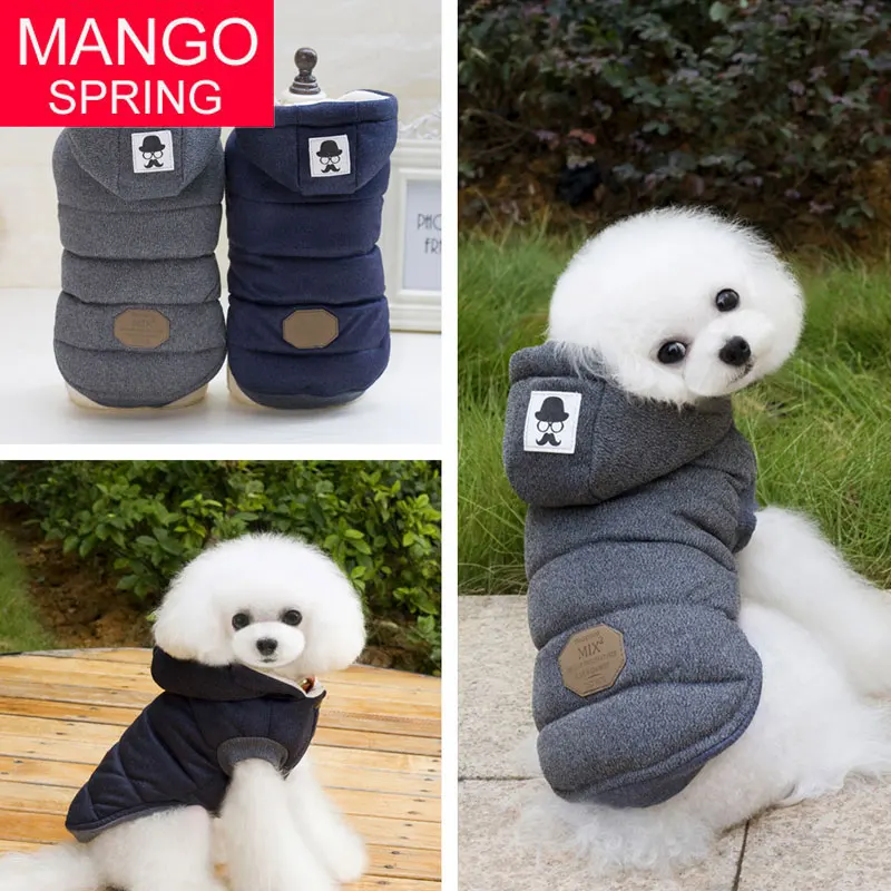 Winter Warm Pet Dog Clothes Hooded Thick Cotton Cat Puppy Dogs Coat