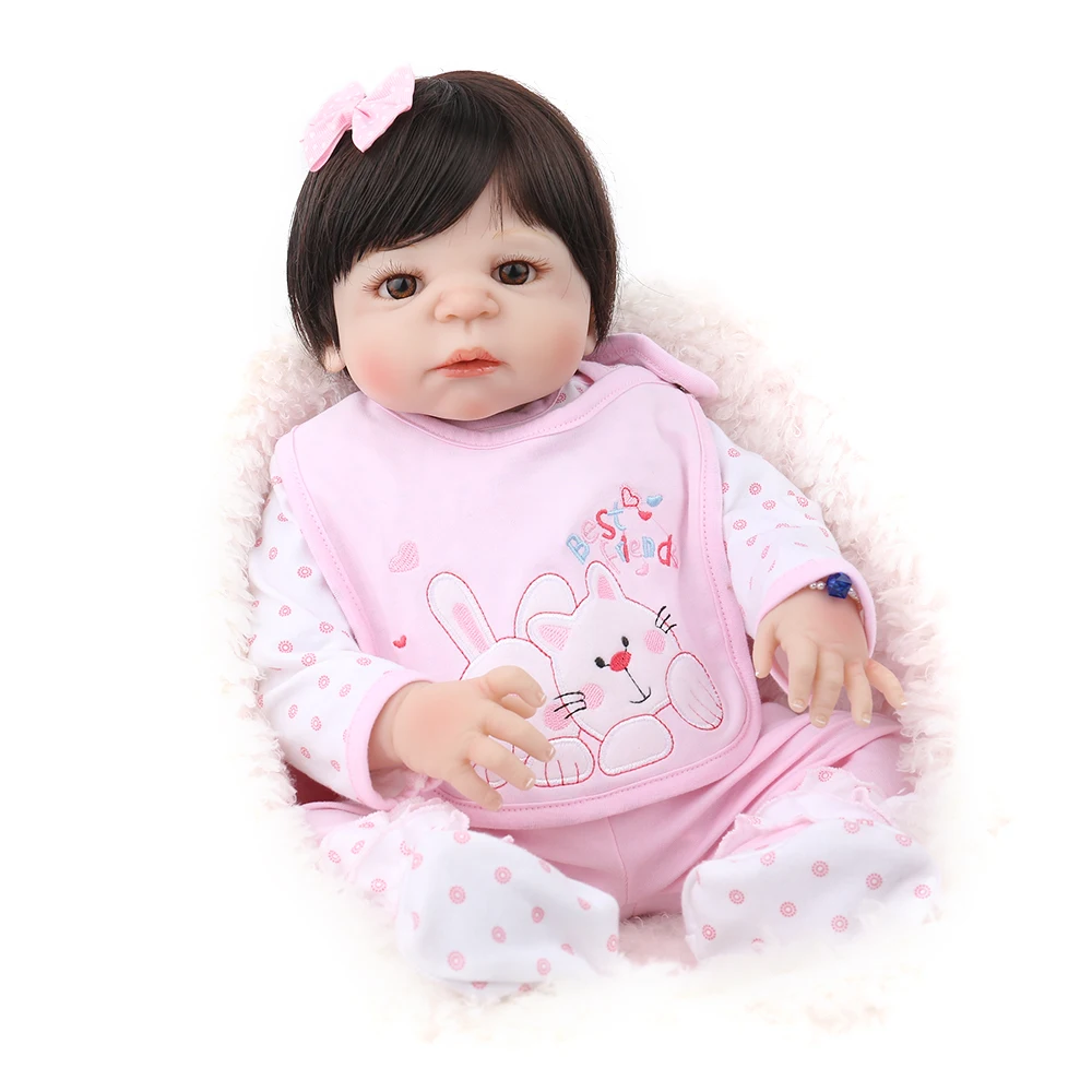 55 см 22 дюйма виниловые куклы Reborn Baby мягкие реалистичные Alive Menina для новорожденных