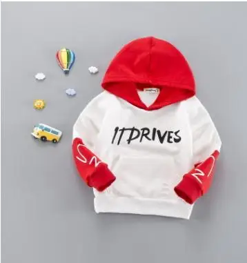 

Children's Wear 2019 Spring Autumn New Fashion Baby Boy Stitching Hoodies Letters Sport Clothes for Kids 1-4 Year SY-F183001