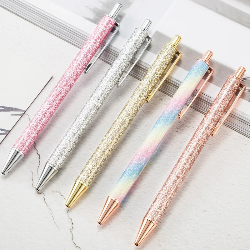 

1PC Metal Ballpoint Pen Press Style Ball Pens For School Office Writing Tool Joy Corner