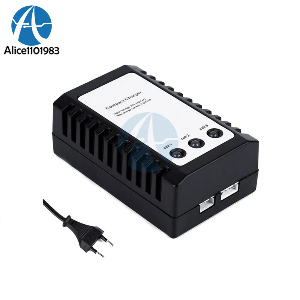 

Pro Compact Charger 2S 3S Lipo Battery Balance Charger RC Helicopter EU Plug High Precision Balance Circuit 850mA