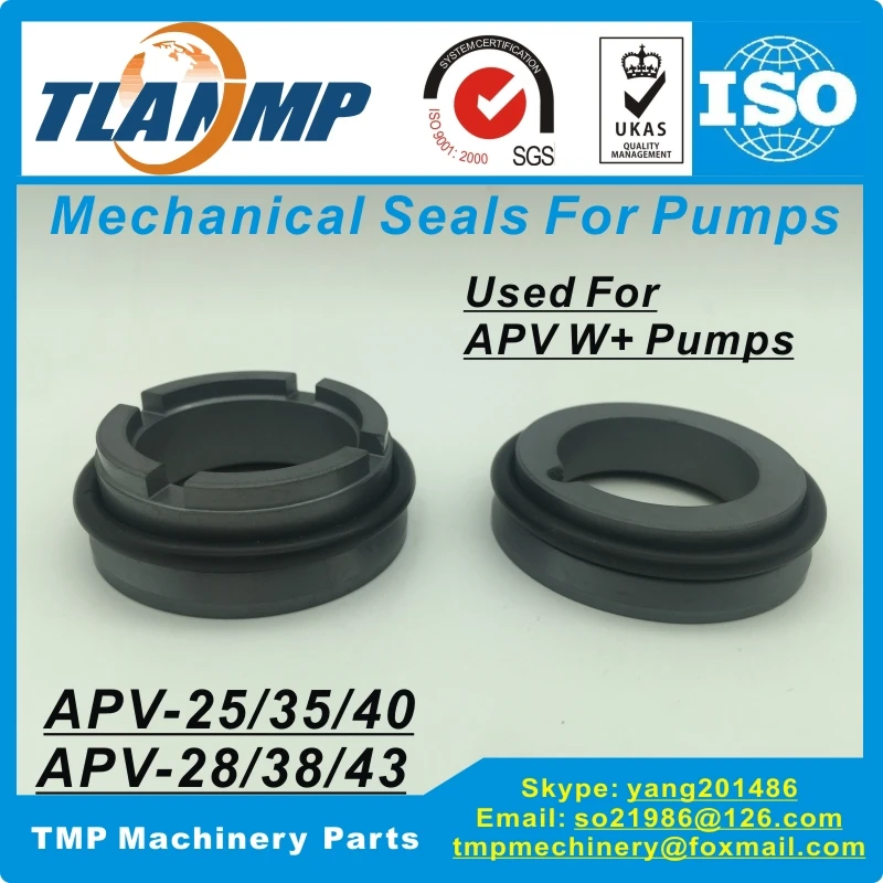 APV-25 ( APV-28 ), APV-35 ( APV-38 ), APV-40 ( APV-43 ) APV Mechanical Seals for APV W+ plus pumps (Material:SiC/SiC/VIT)