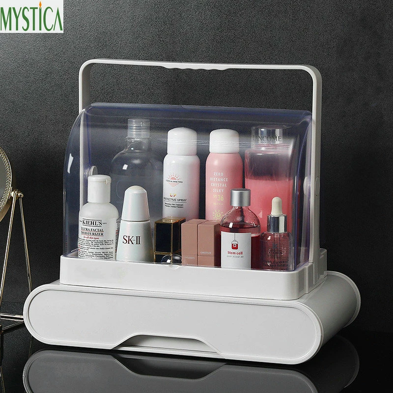 

Nordic Desktop Cosmetic Organizer Box Portable Home Dresser Drawer Storage Box Makeup Skin Care Jewelry Lipstick Storage Holder