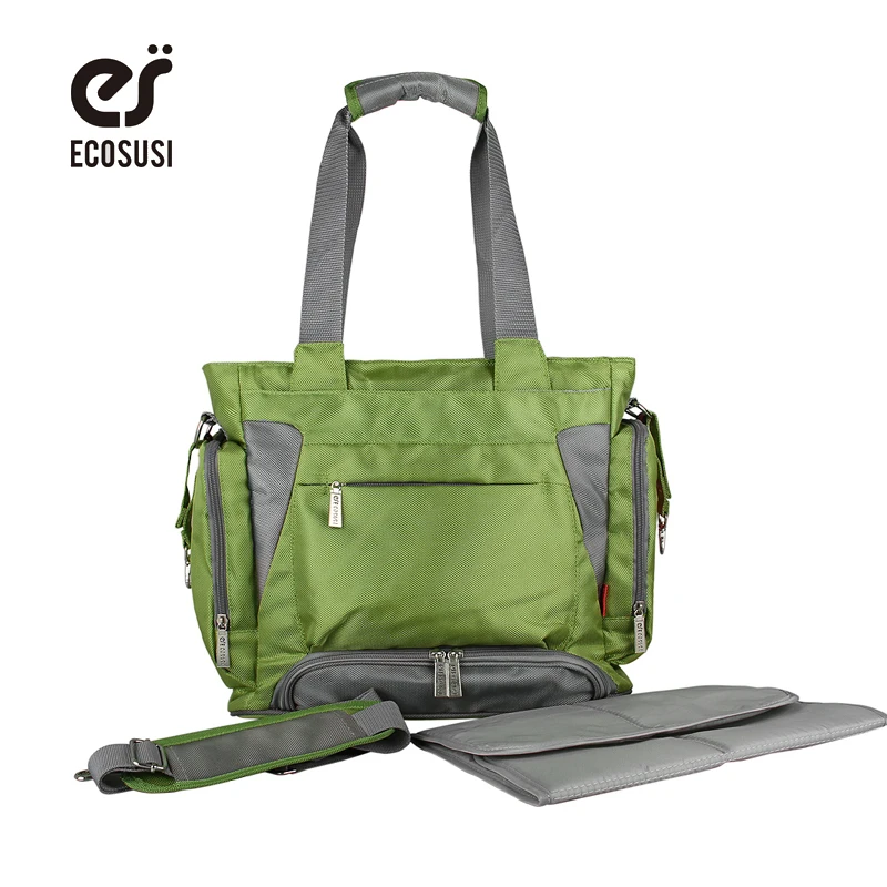 ECOSUSI New Multifunctional Baby Nappy Diaper Bags Durable Baby Bag for Mom Maternity Mummy Handbag Waterproof Baby Stroller Bag