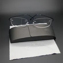 9 цветов супер легкие Модные цветные женские без оправы из чистого титана женские рецептурная оптика оправы очки