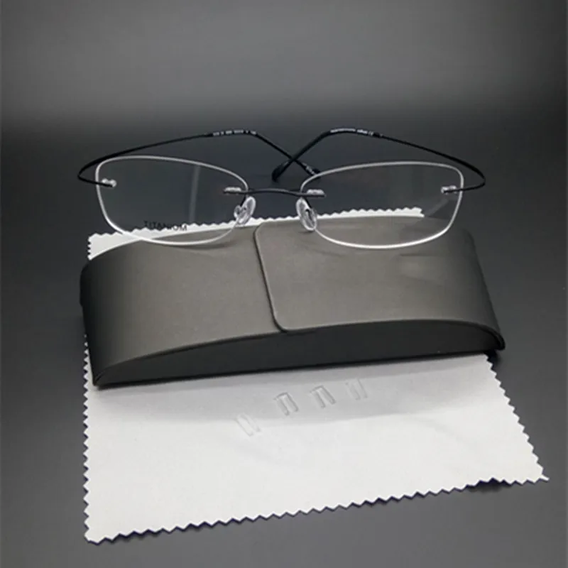 

Wholesale 9 COLOR Super Light Fashion Colour Women Rimless Pure Titanium Female Prescription Optical Frames Eye Glasses