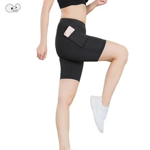 Женские шорты для бега компрессионные высокая Талия тренажерный зал, фитнес, йога мужские короткие леггинсы для тренировок спортивные Леггинсы для фитнеса с карманом высокая эластичность