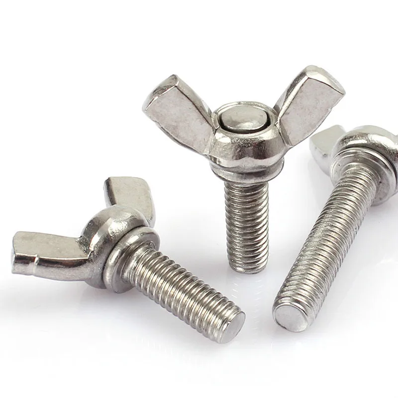 6mm 304 Stainless Steel Butterfly Bolt Wing Bolt Set Wing Nuts 8mm 10mm
