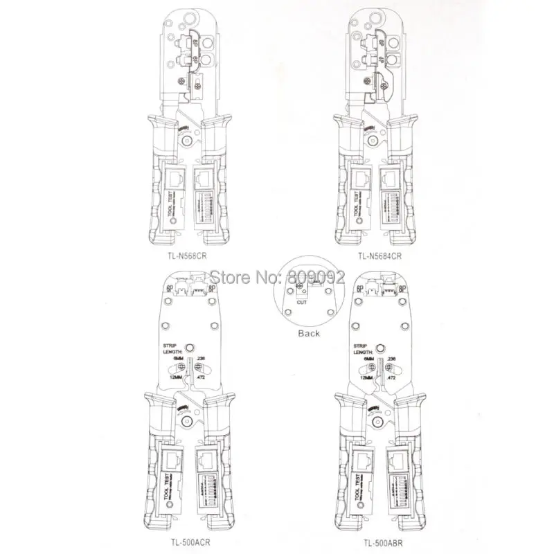 Высокое качество TL-N568CR сети tellphone LAN кабель зачистки пресс-клещи Тестер RJ45/RJ12/RJ11 8 P 6 P Сети Обжимные Щипцы