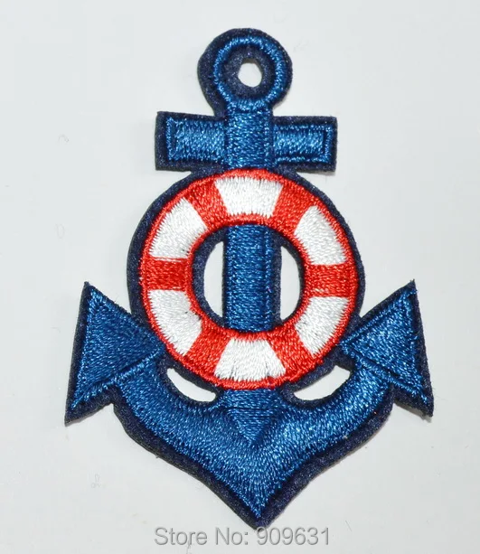 HOT SALE Anchor SEA Biker Hippie Iron On Patch Lovely Red Nautical