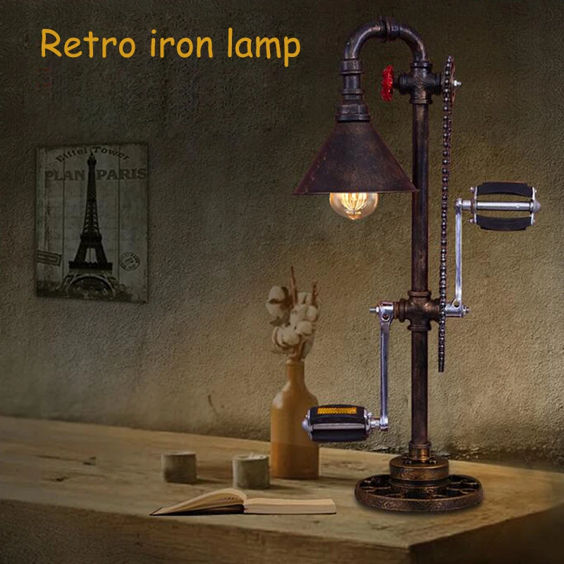 

Iron Pipe Lamp Personality Features Creative Lamp Nostalgic Retro Iron Light Technology Iron Lamp T3037