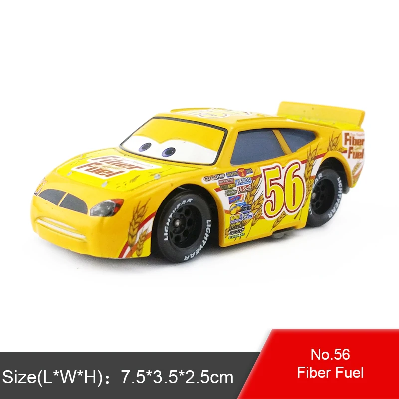 Disney Pixar Cars Racers цыпленок Хикс Молния Маккуин король NO.4-NO.123 1:55 металлические литые игрушки модель автомобиля для мальчиков Детский подарок - Цвет: No.56 Fiber Fuel