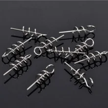 30 шт./лот, Мягкая приманка, пружинный замок, шпилька, кривошипный крючок и Мягкая приманка, фиксированная защелка, шпилька, рыболовные снасти, рыболовный крючок