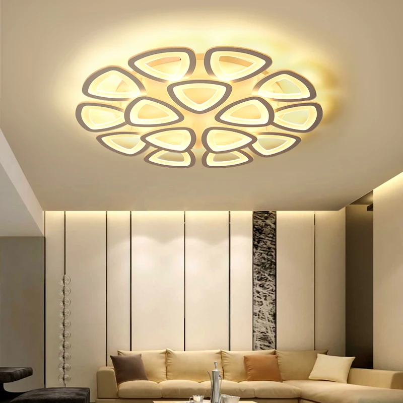 

White modern ceiling lamps for acrylic dining room living room bedroom matt white body space 10-30 meters