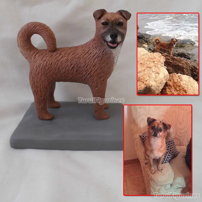 

OOAK, полимерная глина, скульптура для лица собаки, кошки, для дня рождения, свадьбы, украшение, фигурка для домашних животных, статуя, статуэтки, Мультяшные куклы