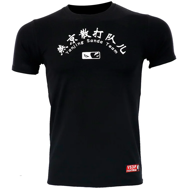 VSZAP Fighting Sanda Boxing MMA футболка для тренажерного зала боевых искусств фитнес