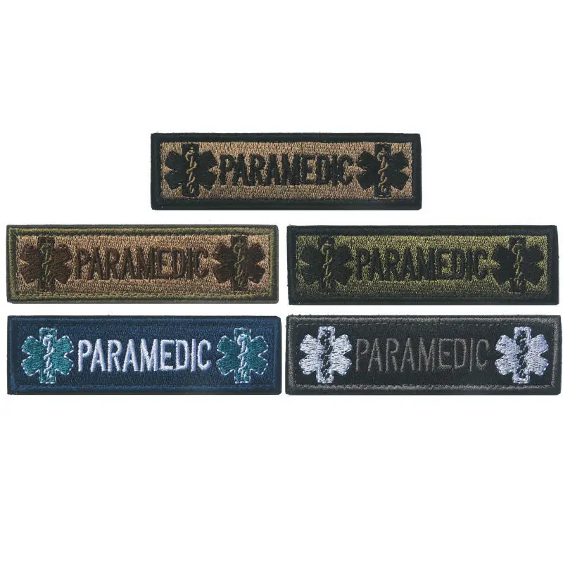 

Embroidery Patch Emergency Medical Technician PARAMEDIC EMT Embroidered Patches Military Tactical Armband Applique Badge Badges