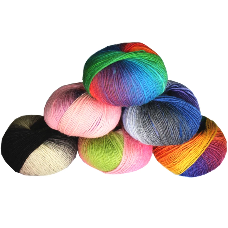 Buy 1 ball 100 wool yarns luxury quality fancy