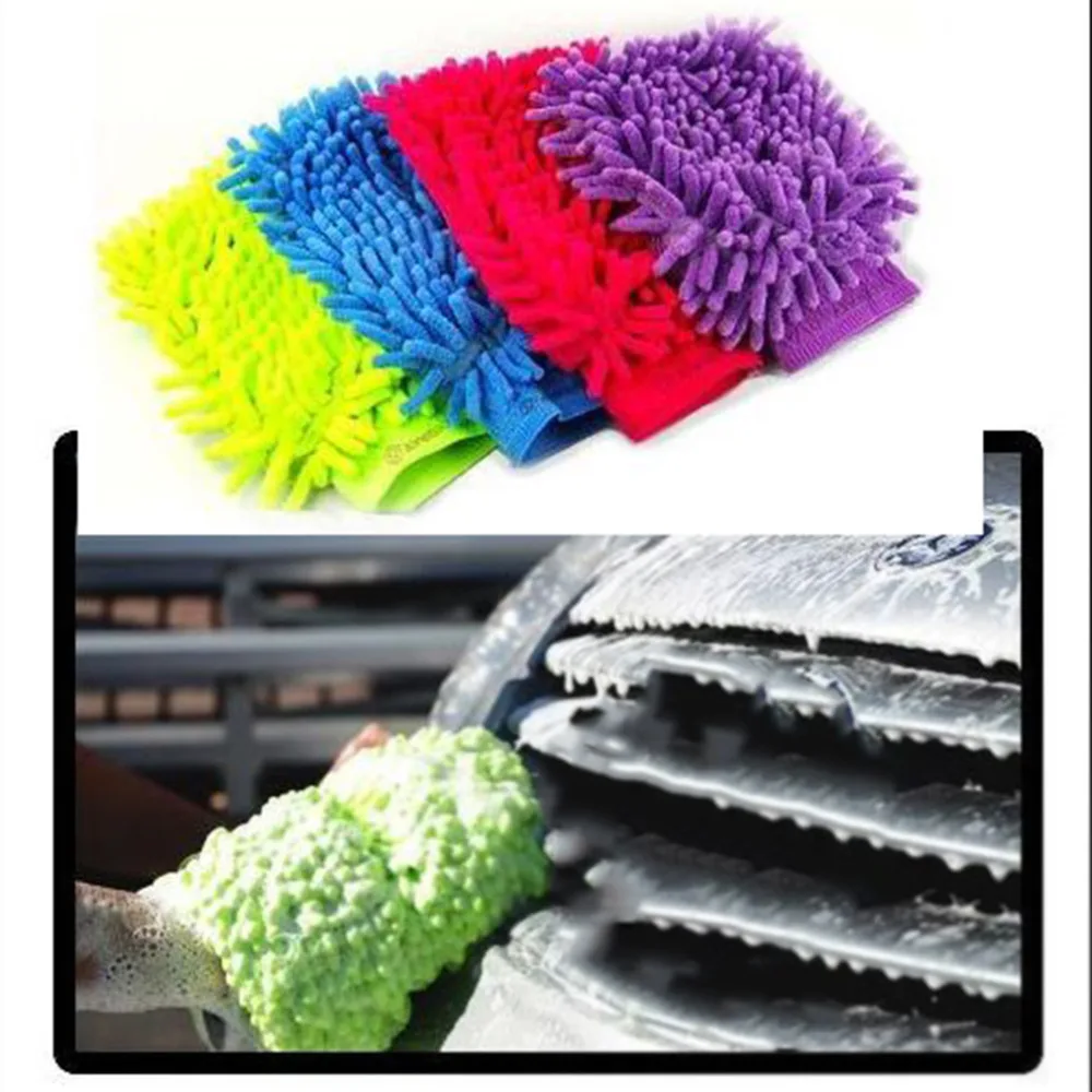 Super Mitt Microfiber Car Wash Gloves Washing Cleaning Anti Scratch Car