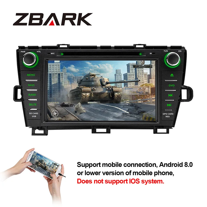 Top 8 inch 2 din Car DVD Player GPS Navigation Radio USB Windows Ce For Toyota Prius Left Hand Drive 2009 2010 2011 2012 2013 4