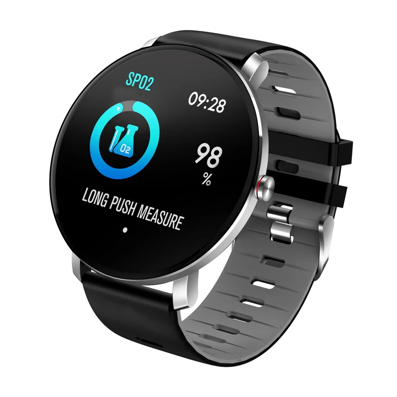 K9 Смарт-часы 1,3 дюймов Full Touch 2,5 D дисплей экран умный Браслет монитор сердечного ритма наручные часы IP68 Водонепроницаемые часы - Цвет: Серый