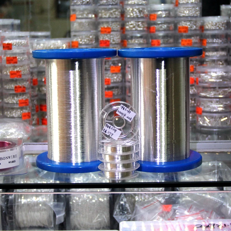 Круглый 99 чистый ультра-тонкий серебряный провод склеивания 100 м 200 м 400 м серебряный кабель электронная сварка Led упаковка исследовательская проволока