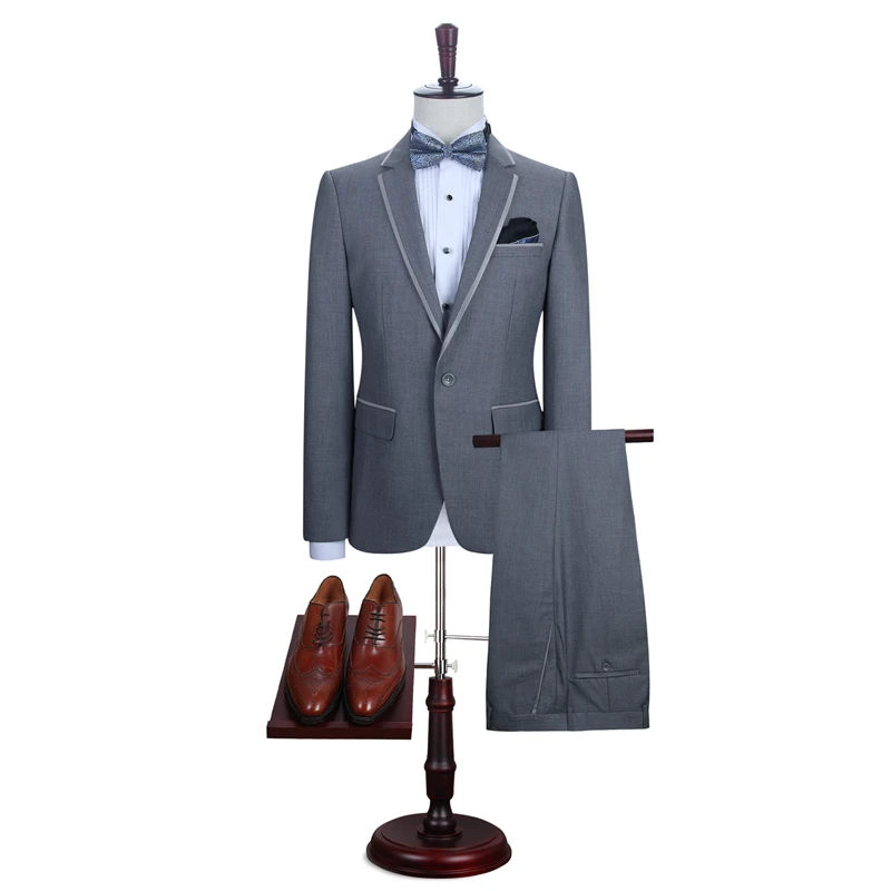 Customized new fashion men's men's suit two-piece suit (jacket + pants) men's business formal suit wedding groom dress