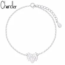 Чандлер Серебряный Викинг-Волк Шарм браслет животное голова милого медвежонка рука ноги аксессуары Домашние животные подарок подросток Волк Прайд Taki Pulsera лодыжки