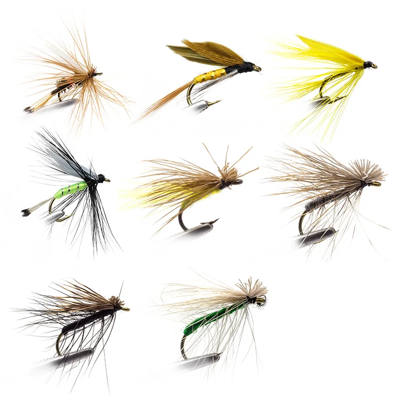 Набор мушек для рыбалки 16 шт. сухой и влажной рыбалки|for trout|nymph fliesbest lures |