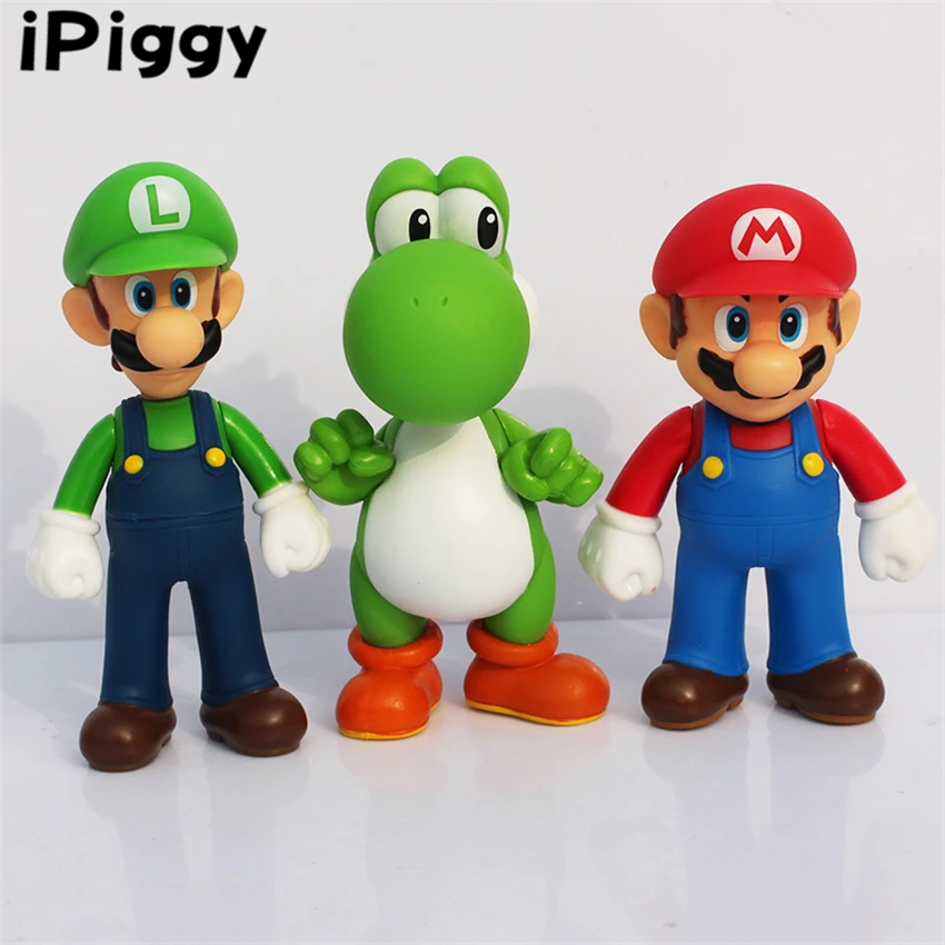 113 см Высокая pc Super Mario Bros Луиджи Марио Йоши ПВХ фигурки Куклы|super mario bros|mario brossuper |
