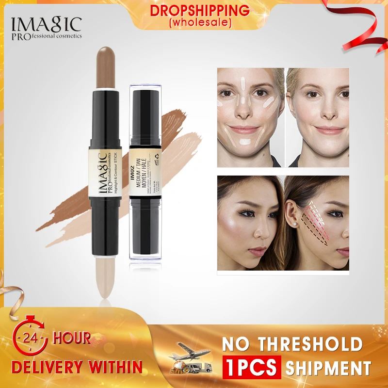 

IMAGIC Makeup Creamy Double-ended 2 in1 Contour Stick 3D Contouring Highlighter Bronzer Create Face Makeup Concealer