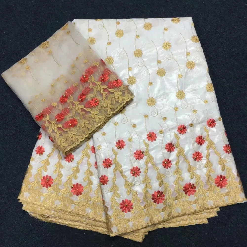

2018 white brocade jacquard bazin riche fabric beaded fabric high quality bazin riche getzner french lace for dress 5+2yards/lot