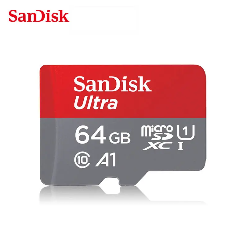 Двойной флеш-накопитель SanDisk Micro SD Card 64 Гб microsdxcuhs-я Cartao de memoria Class10 ультра 100 МБ/с. TF карт памяти sd карты для мобильного телефона - Емкость: A1-TF-64G-C10