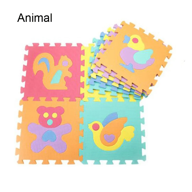 

play mat floor Soft Children's foam carpet mosaic floor 10pcs 30*30cm puzzle carpet baby puzzle mat EVA developing crawling rugs