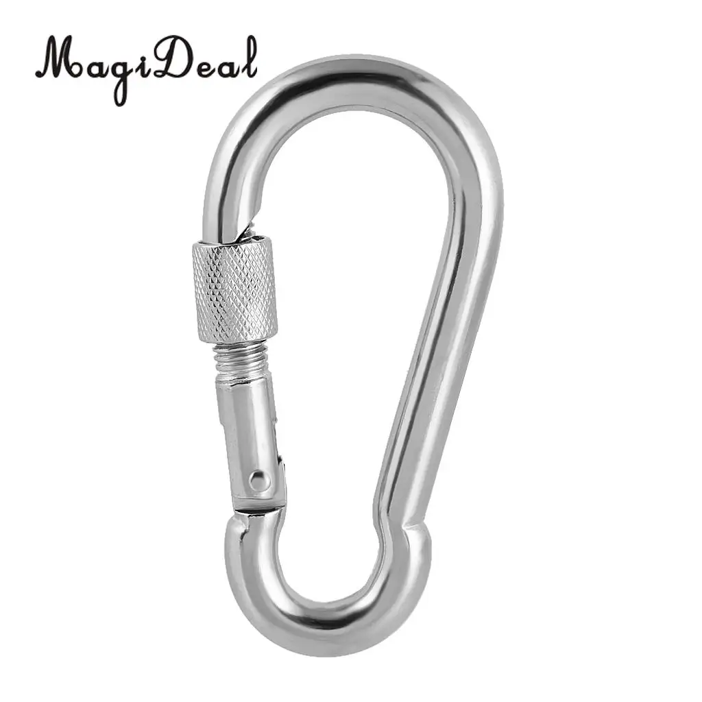 MagiDeal Outdoor Stainless Steel Boat Carabiner Snap Hook Fitting Shade Sail Boat for Camping Hiking Climbing Accessories