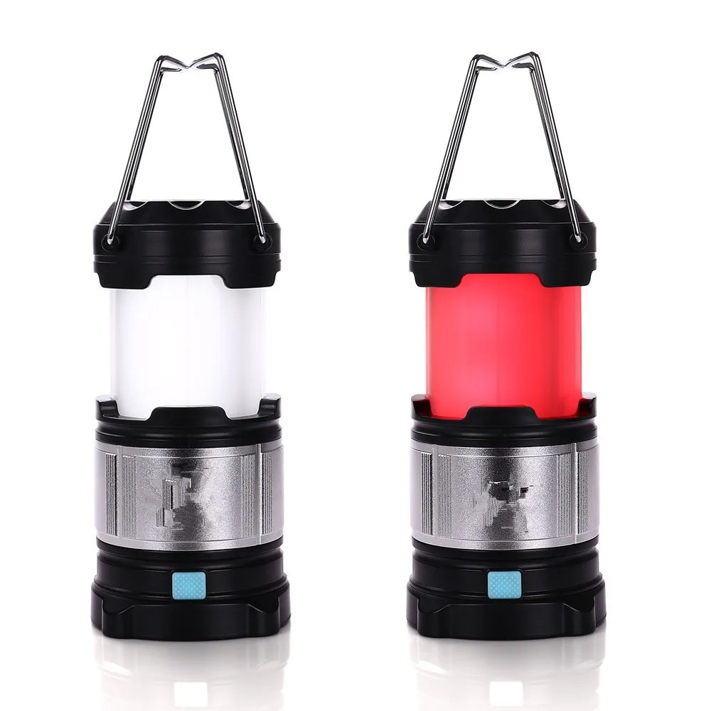 Portable Rechargeable LED Camping Lantern Flashlights 4400mAh USB Power