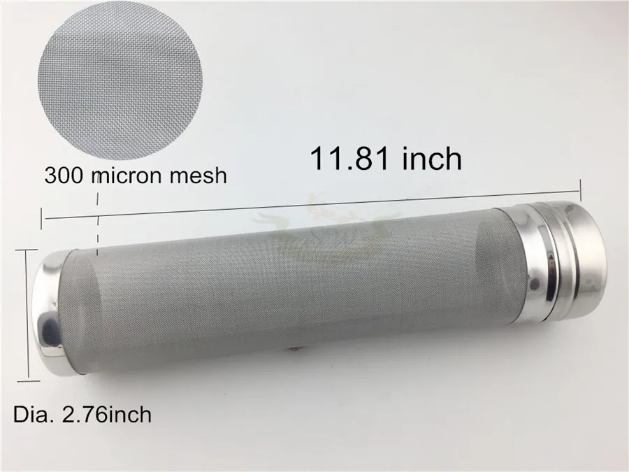 300 Micron Stainless Beer Keg Dry Hopper Filter hoping Spider Home Brew 70mm x 300mm Dry Hop (2)