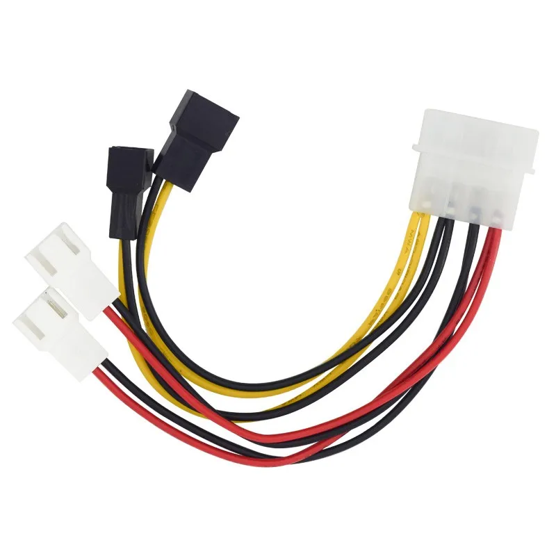 Cablu adaptor Akasa CB001, 1 x Molex 4 pini la 4 conectori de ventilator
