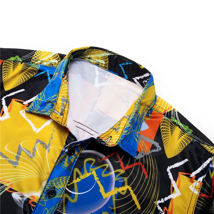 2019 летняя новая модная пляжная Мужская гавайская рубашка, повседневные рубашки с принтом, с короткими рукавами, для отдыха, удобная одежда