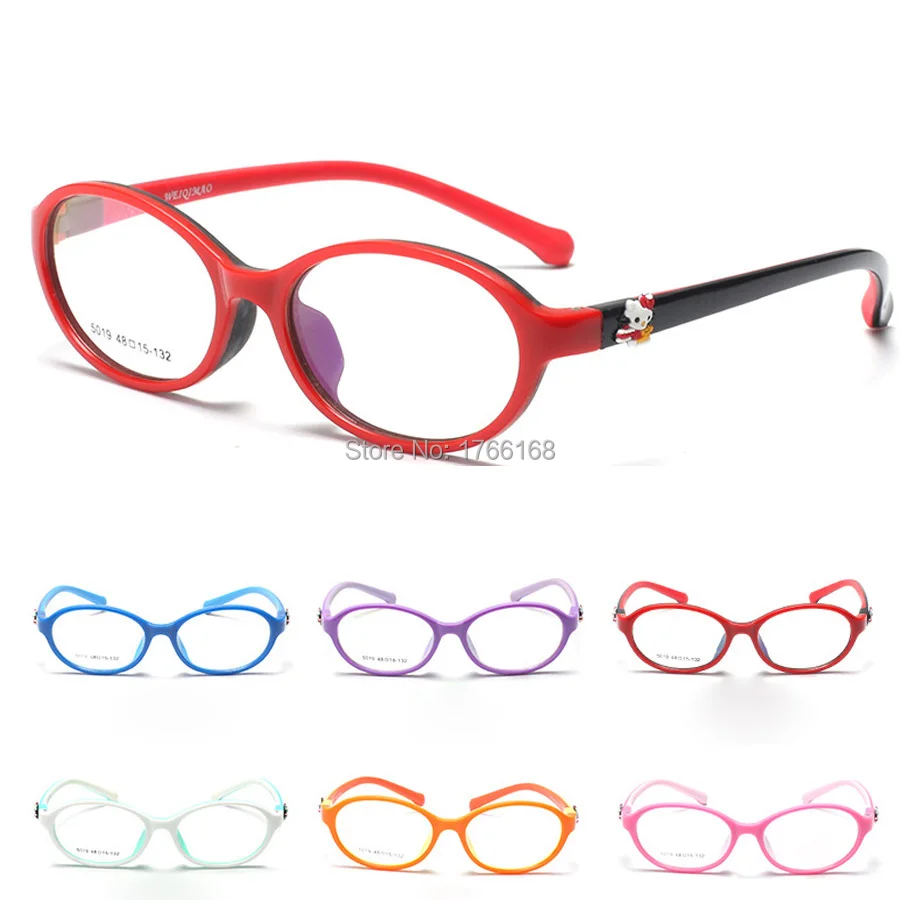 New Cute Kids TR90/Rubber Eyeglasses Frame High Quality Boys Girls Safe