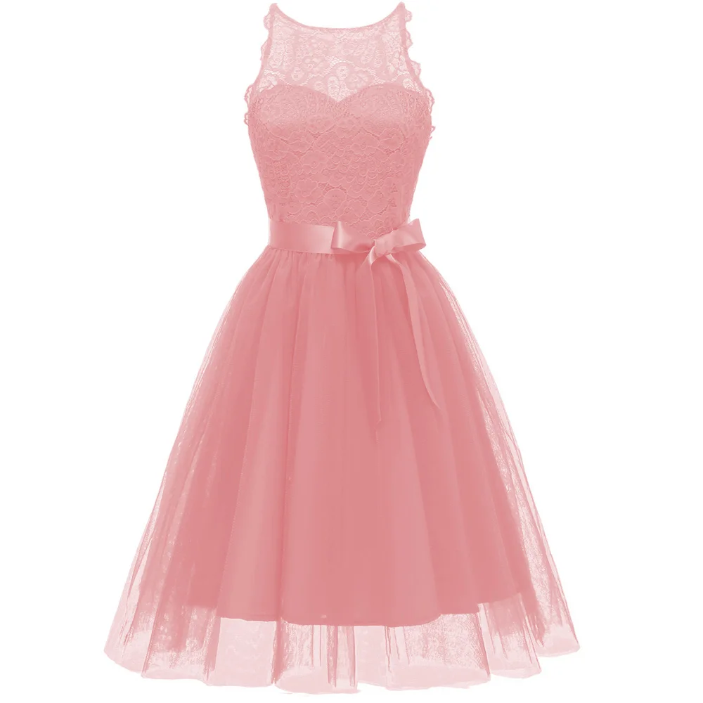 women's lace and tulle dress