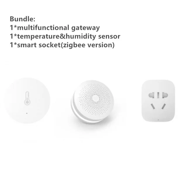 Xiaomi mijia умный дом наборы шлюз концентратор двери окна сенсор человеческого тела Датчик куб беспроводной переключатель влажности Zigbee разъем D5 - Цвет: bundle 3in 1
