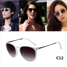 Gafas de Sol de moda Las Mujeres Oval Gafas Polarizadas UV400 Espejo Marco de Aleación de Metal Gafas Para Mujer Gafas de Sol Gafas Feminina