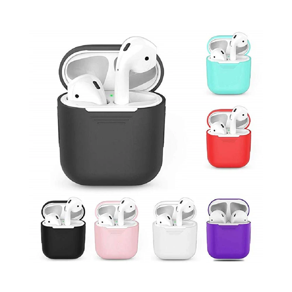 

Earphone Case For Apple AirPods 2 Silicone Cover Wireless Bluetooth Headphone Air Pods Pouch Protective For AirPod Silm Case