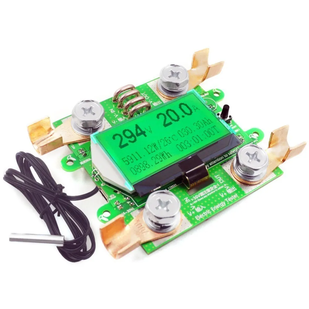 

DC Digital Voltmeter Ammeter Voltage Meter Car Battery Capacity Volt Current Wattmeter Detector Power Supply Tester 300V 100A